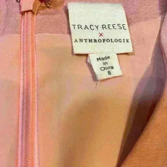 Pink and Blue Pleated A-Line Mini Dress - Picture 5 of 6